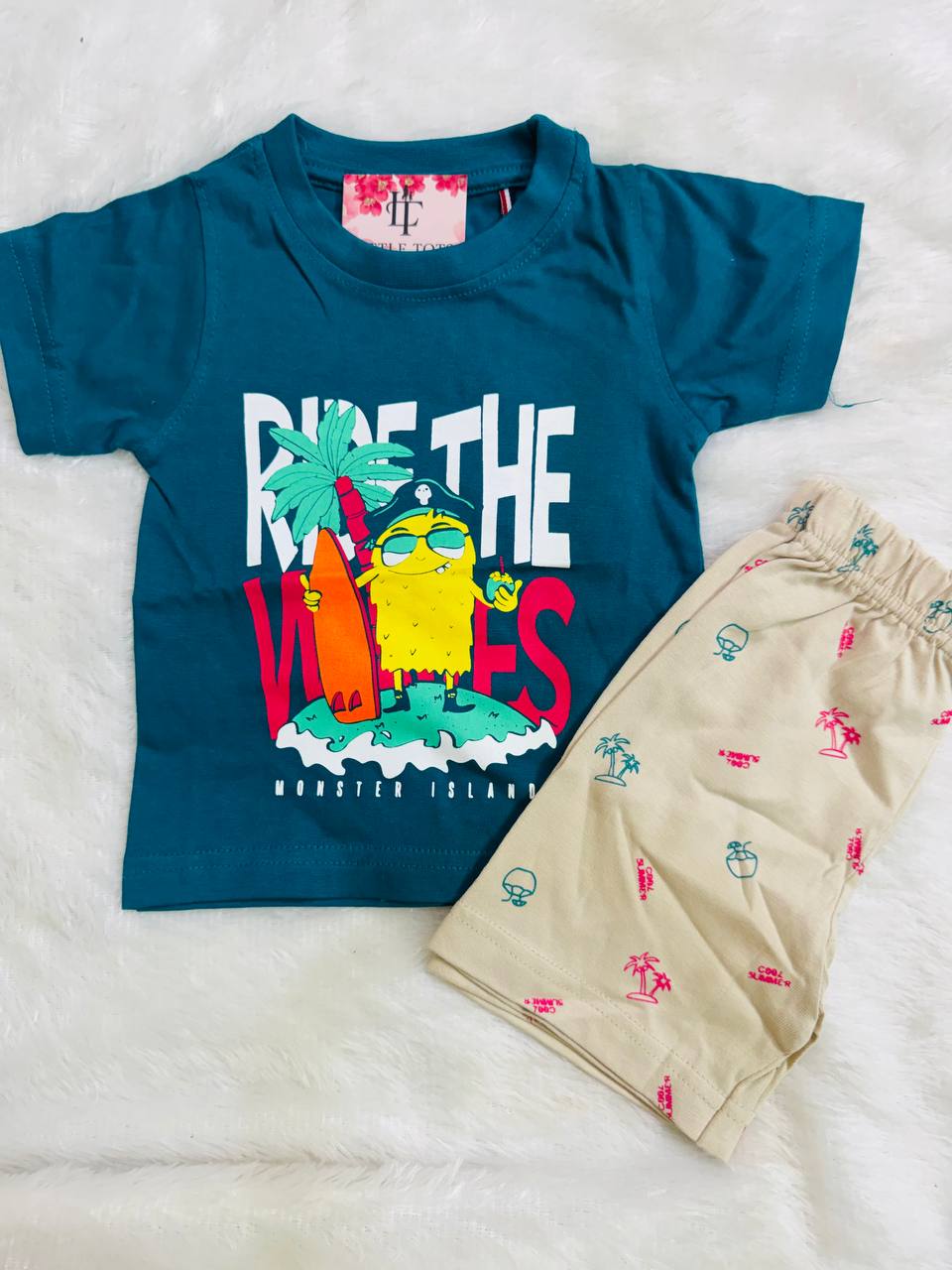 Ride the Waves Monster Island Kids Cotton Set