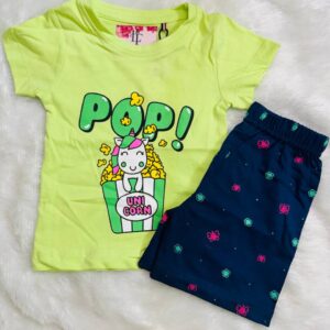 Pop Unicorn Girls Cotton Dress Set