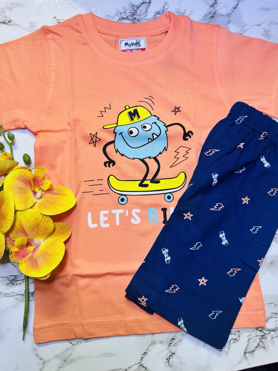 Kids Adventure & Play Graphic Cotton T-Shirt and Shorts Set